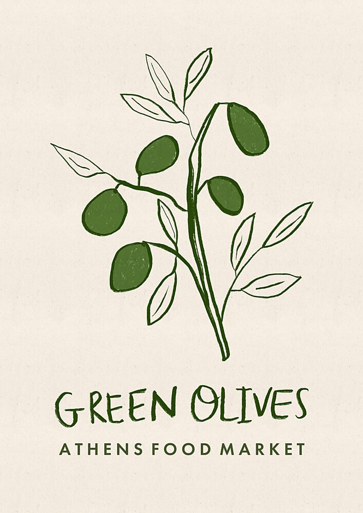 Mediterranean Green Olives art print by Dirkie Nell for $57.95 CAD