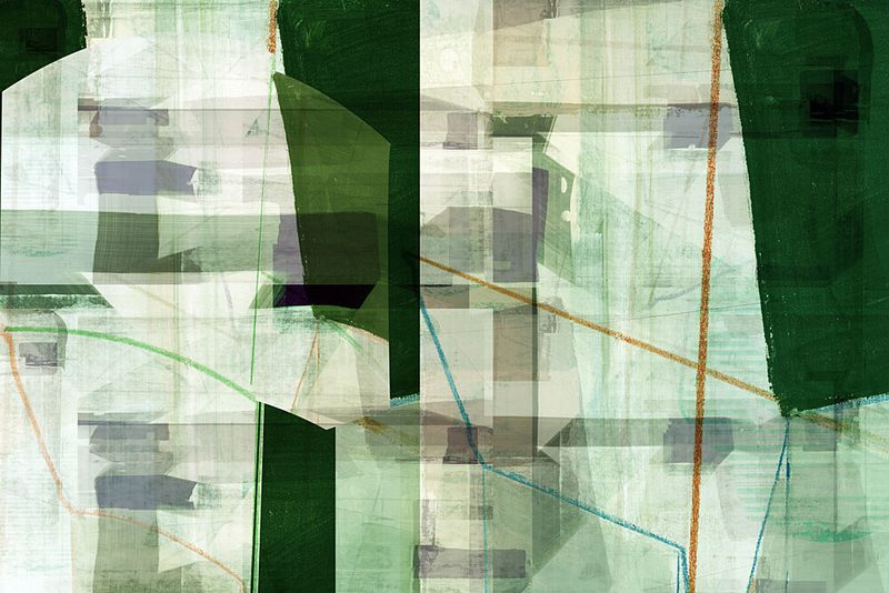 Green Geometric Layers art print by Cartissi for $57.95 CAD