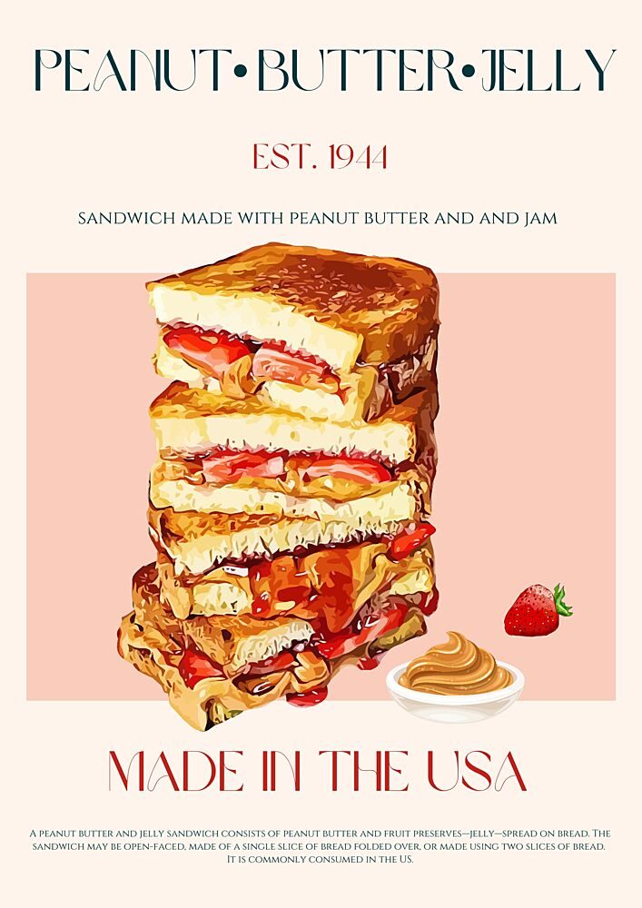 Stacked Peanut Butter Jelly art print by Nazma Khokhar for $57.95 CAD