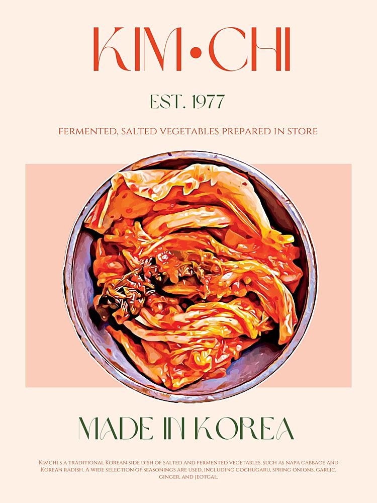 Retro Kimchi Bowl art print by Nazma Khokhar for $57.95 CAD