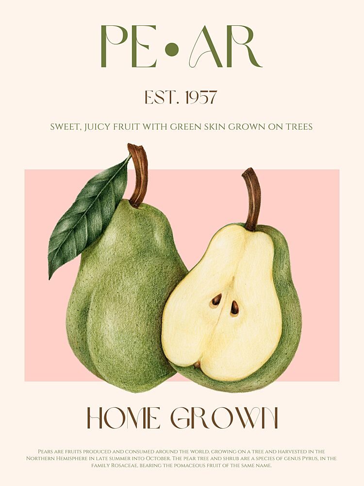 Juicy Pear Delight art print by Nazma Khokhar for $57.95 CAD