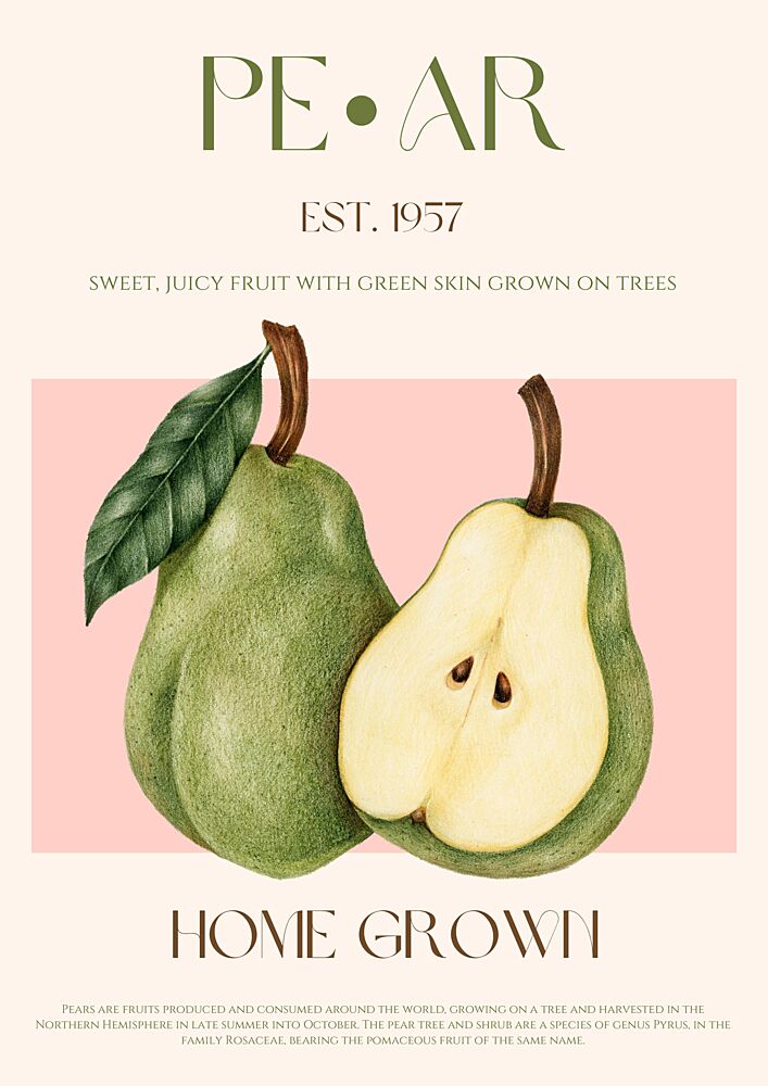 Sweet Green Pears art print by Nazma Khokhar for $57.95 CAD