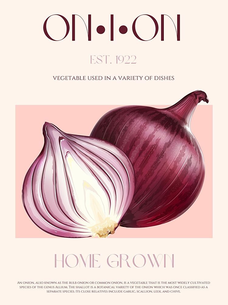 Home Grown Red Onions art print by Nazma Khokhar for $57.95 CAD