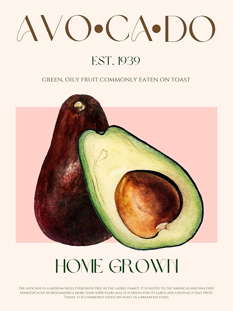 Home Grown Avocados art print by Nazma Khokhar for $57.95 CAD