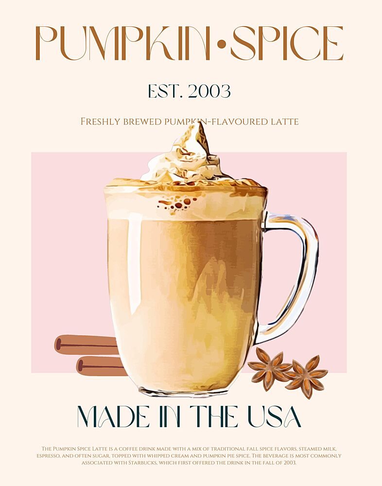 Autumn Spice Latte art print by Nazma Khokhar for $57.95 CAD