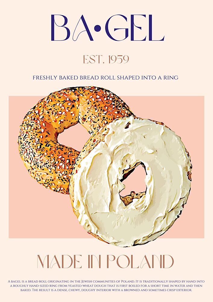 Bagel Cream Cheese Classic art print by Nazma Khokhar for $57.95 CAD