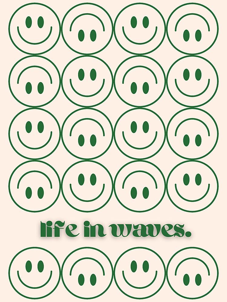 Happy Smiley Life Waves art print by Nazma Khokhar for $57.95 CAD