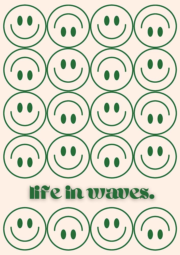 Life in Waves Smileys art print by Nazma Khokhar for $57.95 CAD