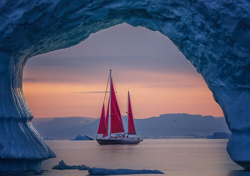 Red Sails Arctic Sunset art print by Yuan Su for $57.95 CAD