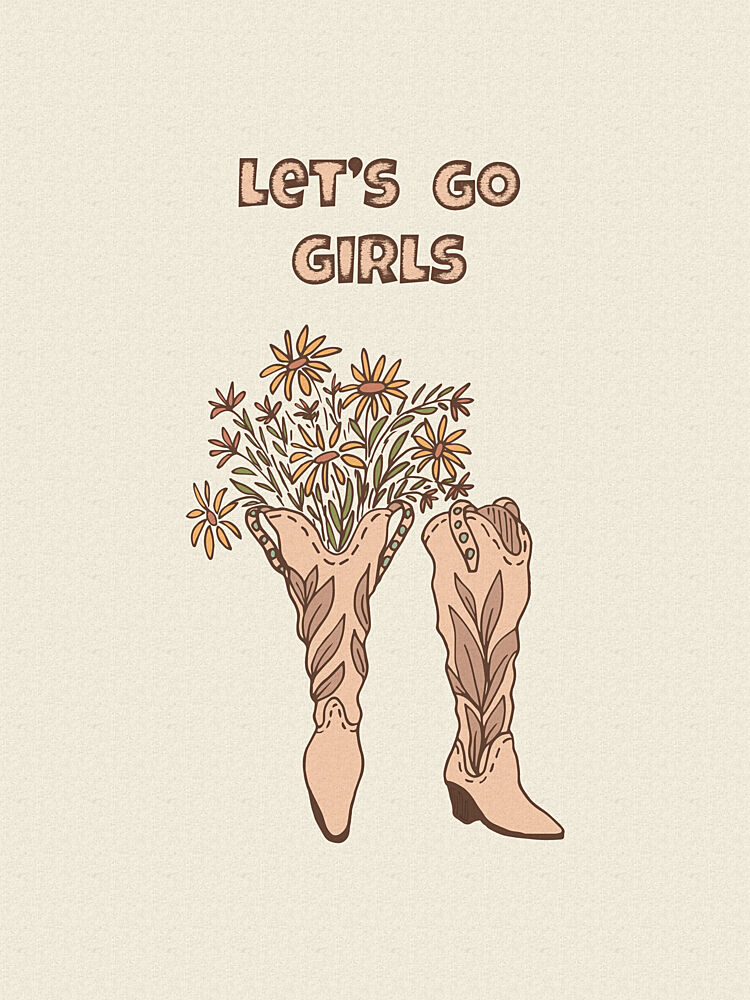 Lets Go Girls Boots art print by Olena Kovalova for $57.95 CAD