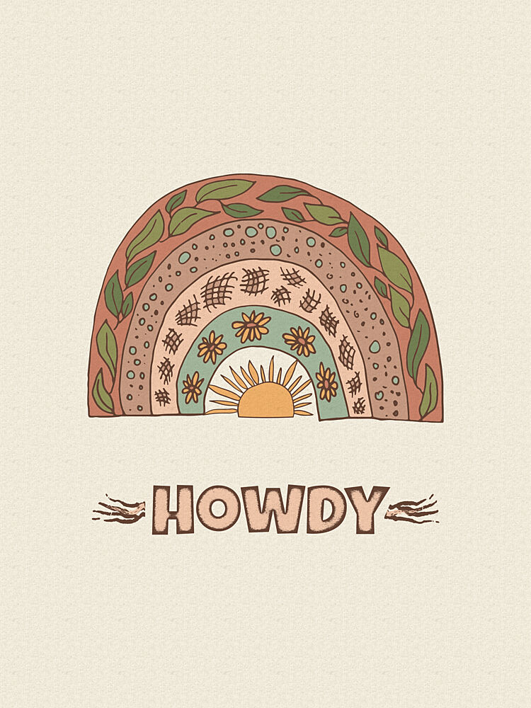 Howdy Boho Rainbow art print by Olena Kovalova for $57.95 CAD