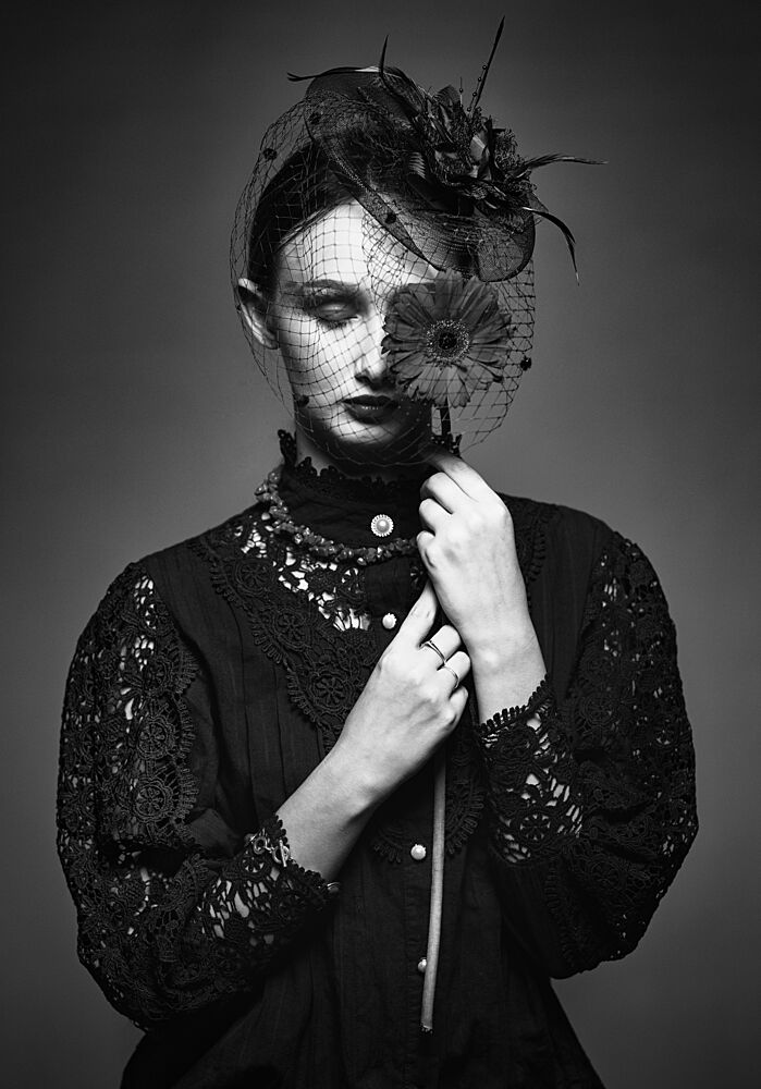 Elegant Veiled Mystery art print by Offer Ellbogen for $57.95 CAD