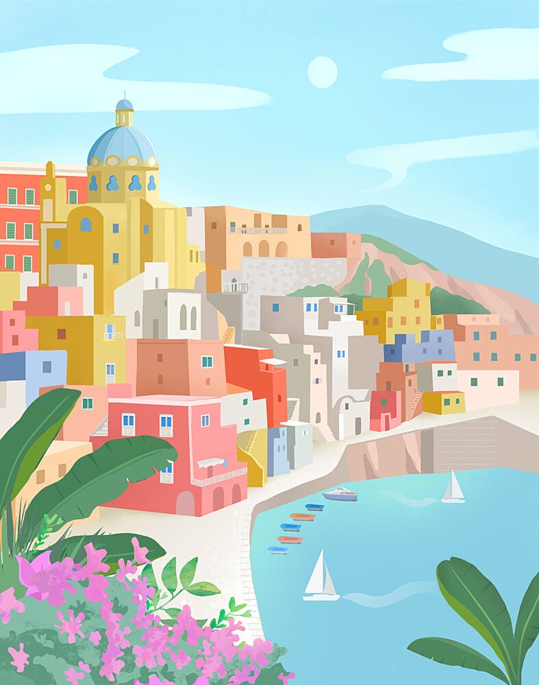 Procida Island, Italy art print by Petra Lizde for $57.95 CAD