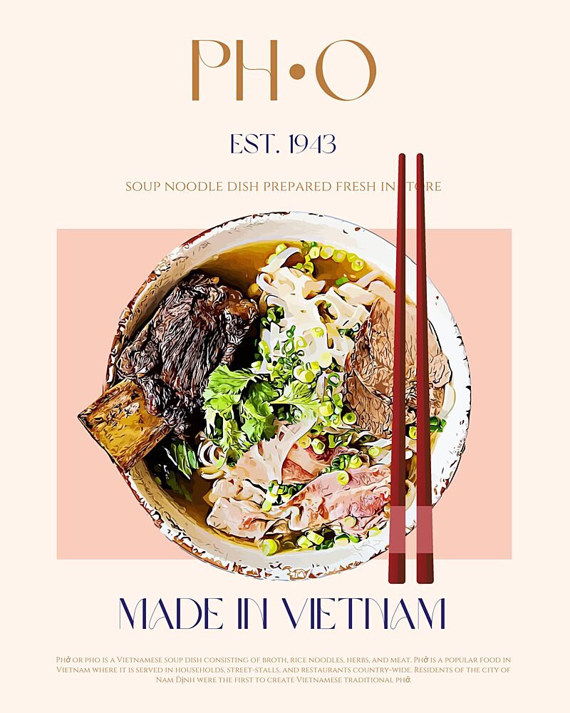 Authentic Beef Pho art print by Nazma Khokhar for $57.95 CAD