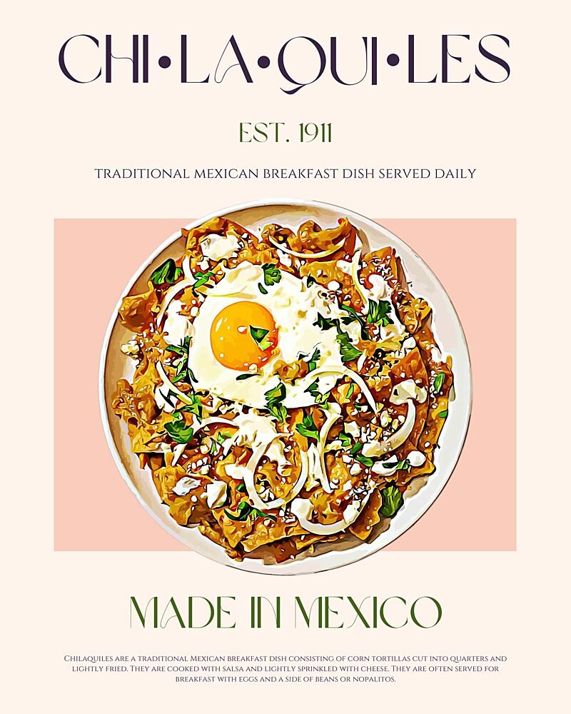 Mexican Breakfast Chilaquiles art print by Nazma Khokhar for $57.95 CAD