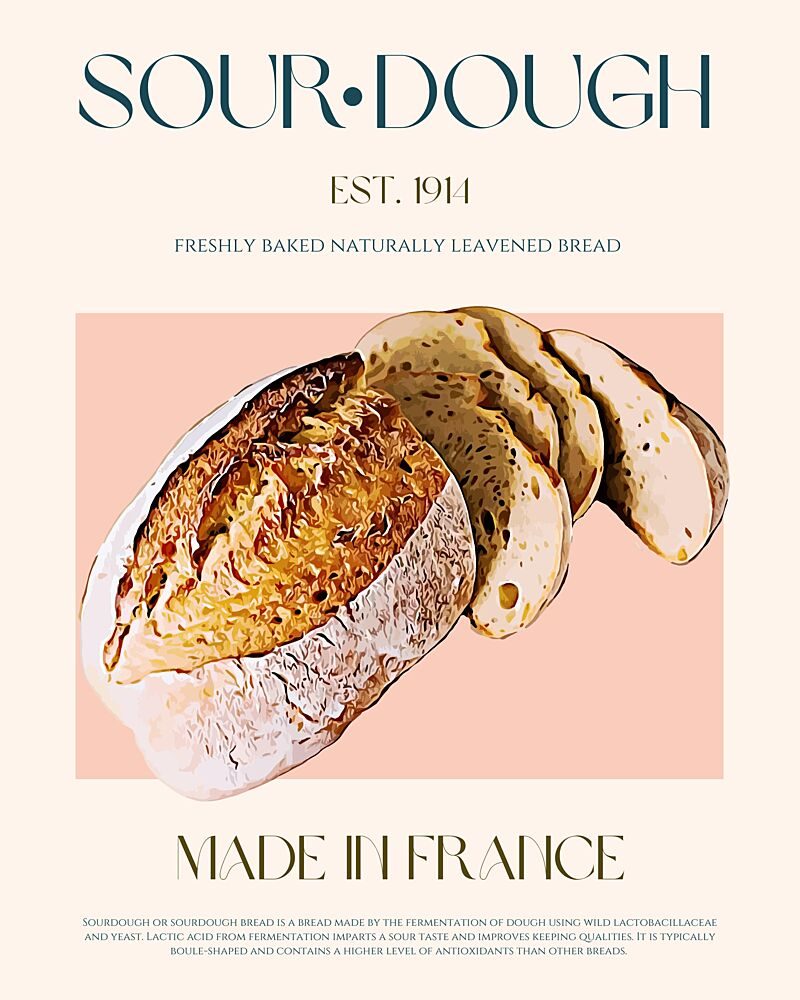 Artisan Sourdough Loaf art print by Nazma Khokhar for $57.95 CAD