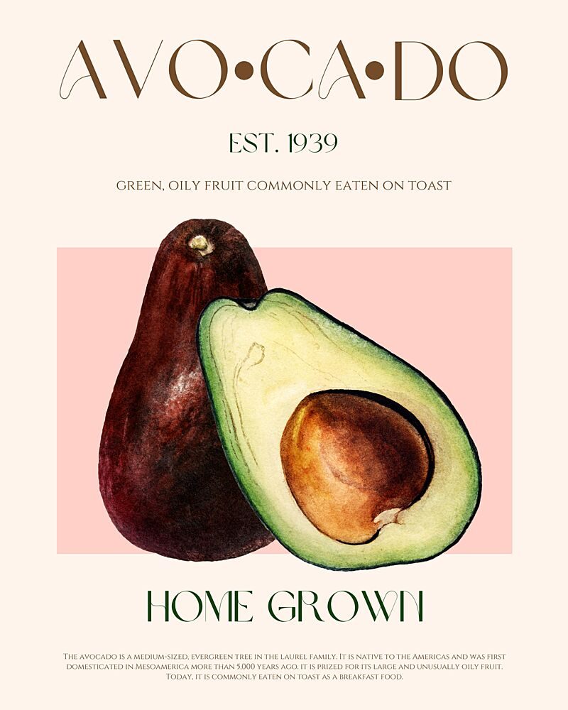 Fresh Avocado Duo art print by Nazma Khokhar for $57.95 CAD