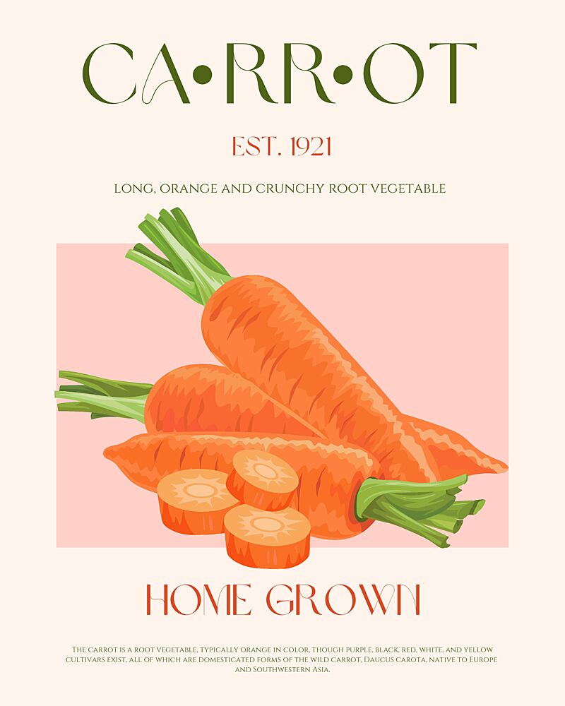 Homegrown Carrot Harvest art print by Nazma Khokhar for $57.95 CAD
