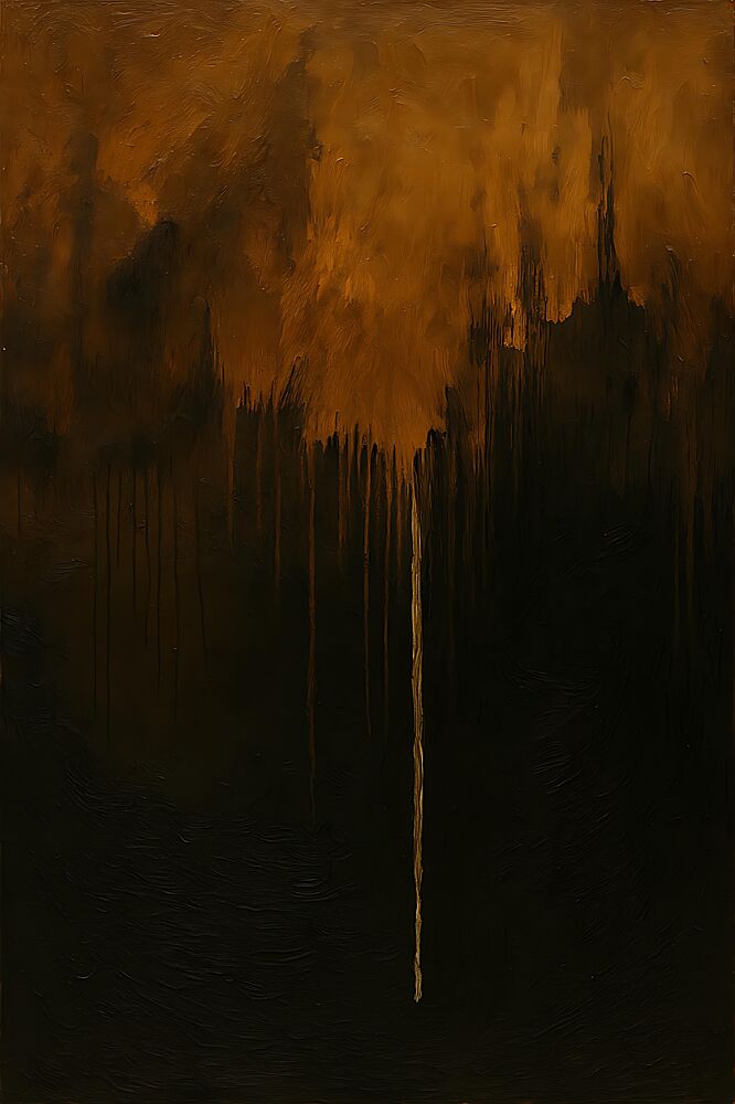 Abstract Golden Descent art print by Dekik Saad for $57.95 CAD