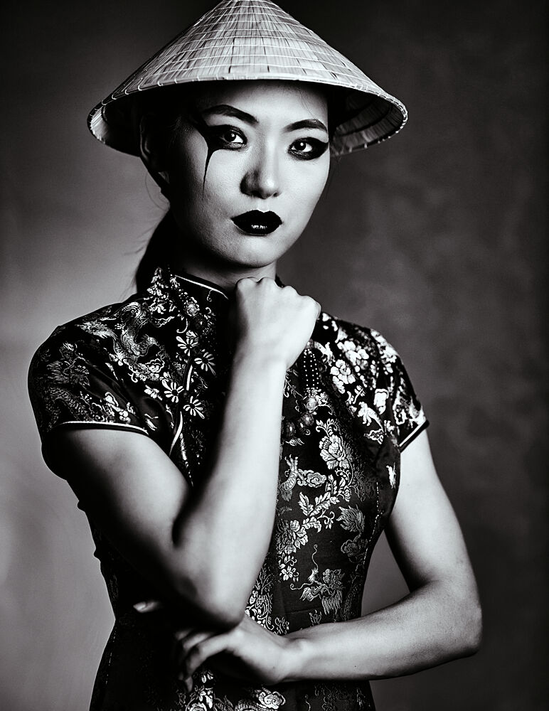 Dramatic Asian Beauty art print by Offer Ellbogen for $57.95 CAD