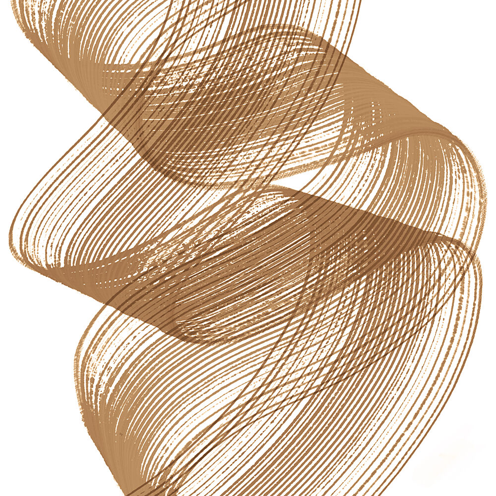 Flowing Brown Curves art print by Martina for $57.95 CAD