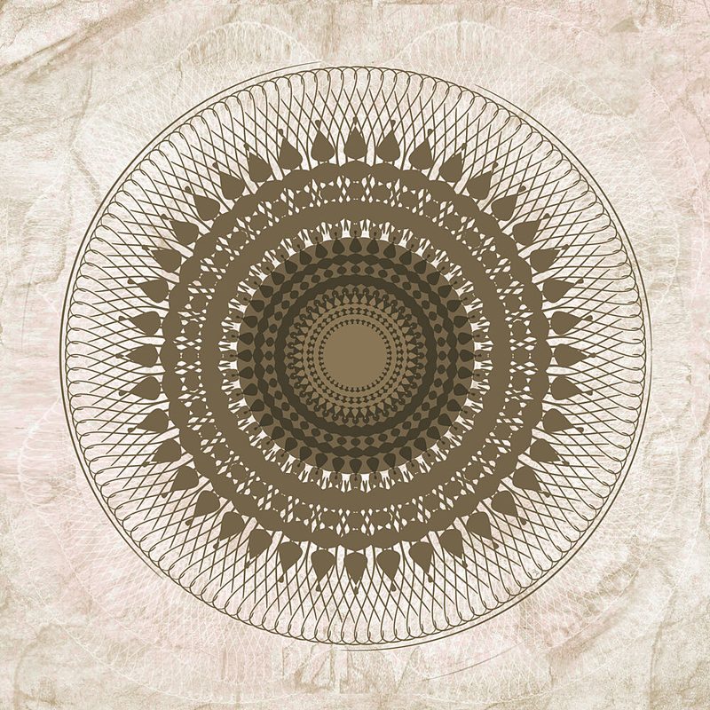 Intricate Brown Mandala art print by Martina for $57.95 CAD