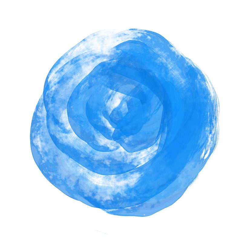 Blue Watercolor Swirl art print by Martina for $57.95 CAD