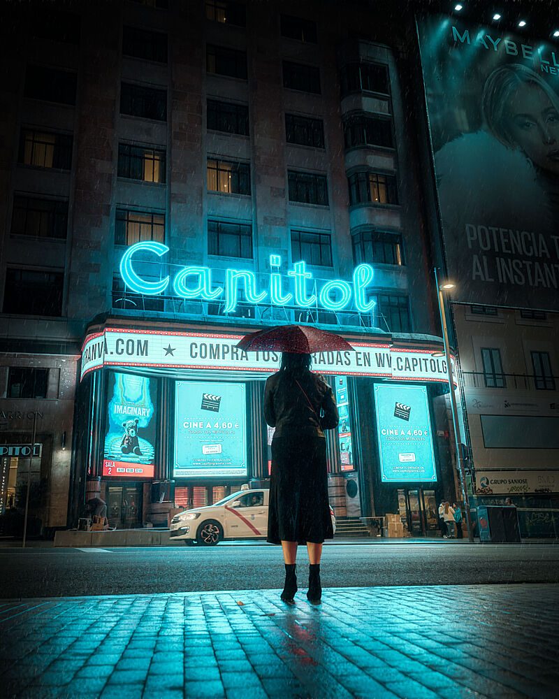 Rainy Night Neon City art print by Antonio Melian Vega for $57.95 CAD