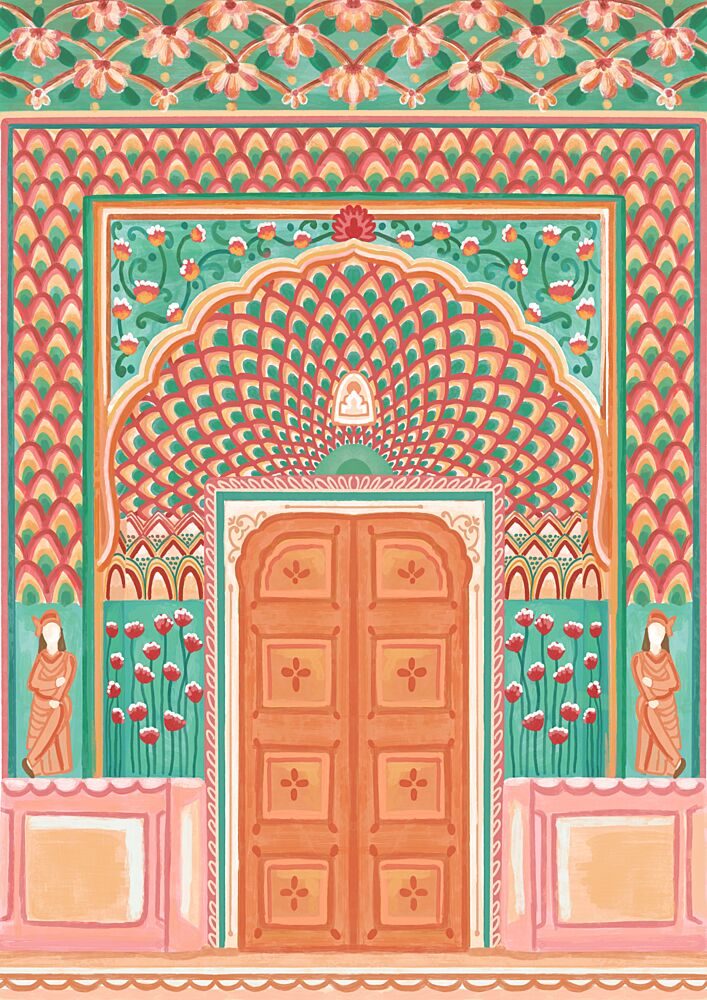 Vibrant Indian Archway art print by Nidhi Kachhadiya for $57.95 CAD
