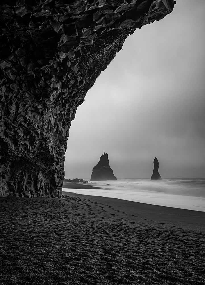 Black Sand Sea Stacks art print by Isam Telhami for $57.95 CAD