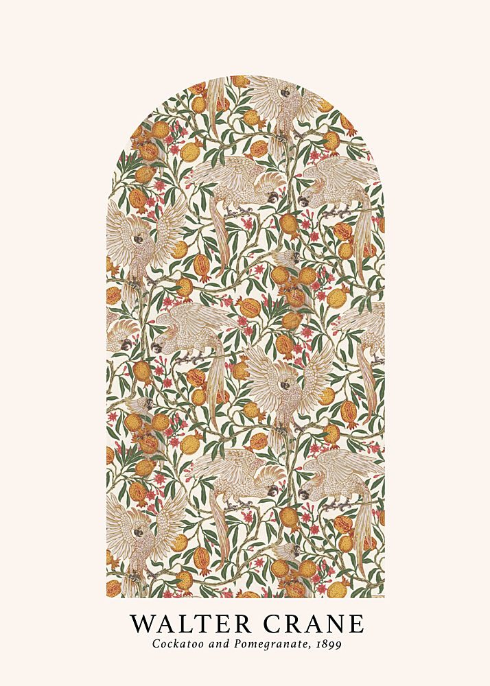 Cockatoo and Pomegranate art print by Walter Crane for $57.95 CAD
