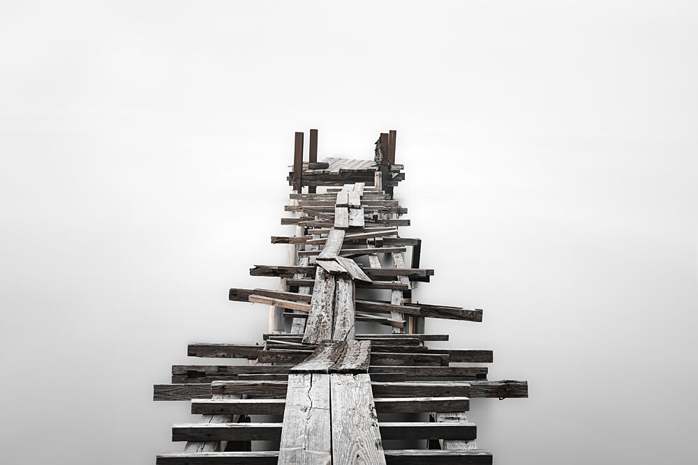 Solitary Wooden Pier art print by Soh for $57.95 CAD