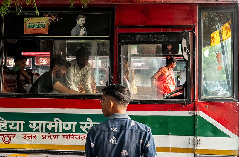 Red Bus India art print by Afzal Khan for $57.95 CAD