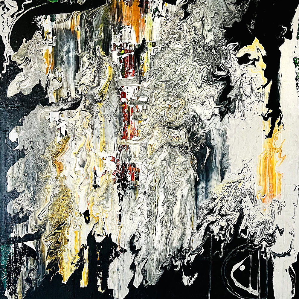 Abstract Gold Flow art print by Fredrik Olsen for $57.95 CAD