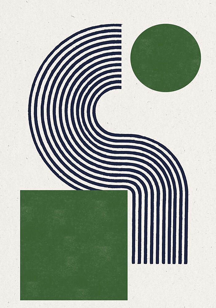 Modern Green Objects No.10 art print by The Miuus Studio for $57.95 CAD
