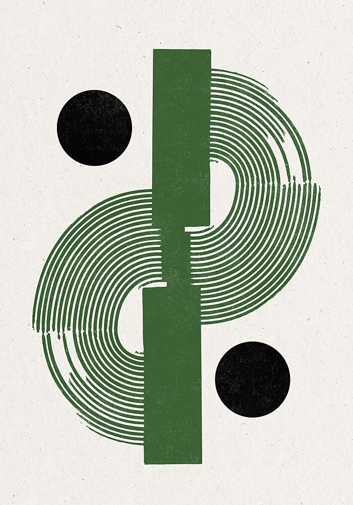 Modern Objects Green No.12 art print by The Miuus Studio for $57.95 CAD