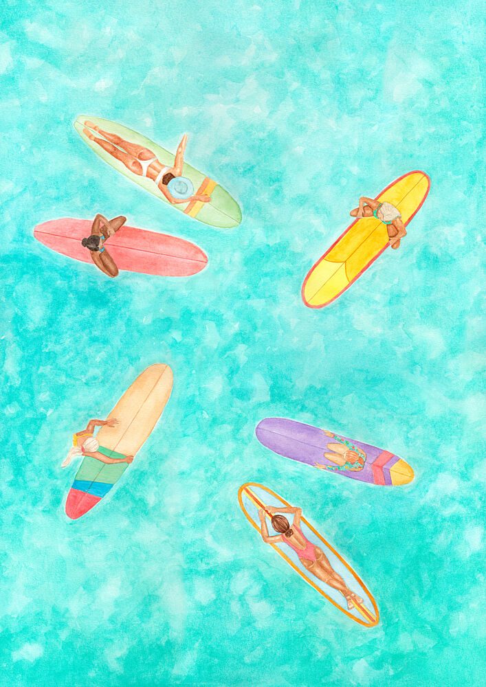 Friendships and Waves art print by Maja Kjaer for $57.95 CAD
