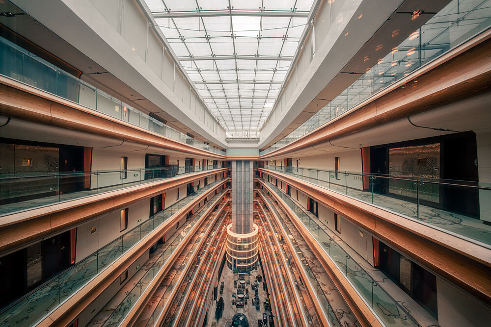 Grand Atrium Architecture art print by Calvin Feng for $57.95 CAD