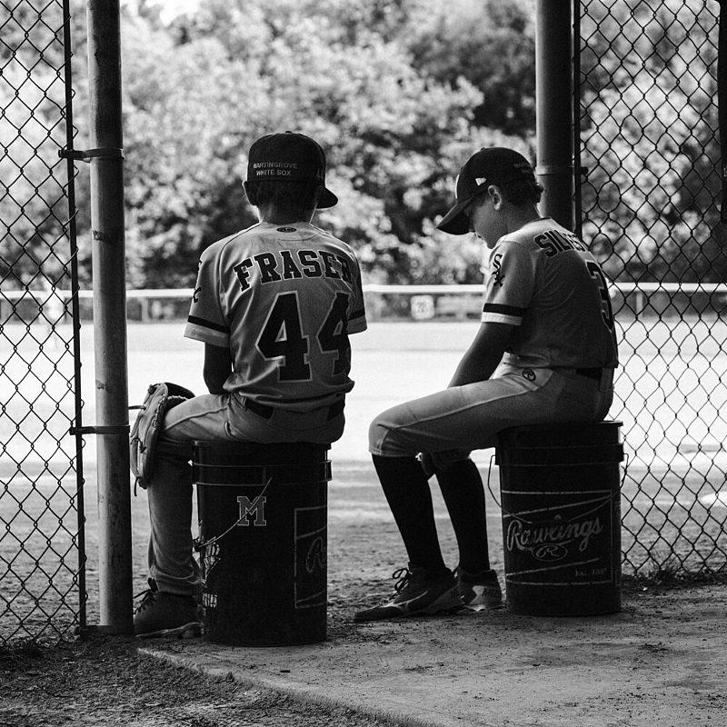 Baseball Boys Waiting art print by Fabiano Iannetta for $57.95 CAD