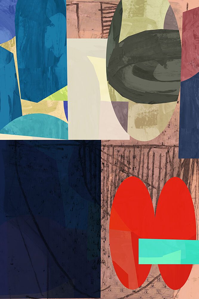 Vibrant Layered Shapes art print by Cartissi for $57.95 CAD