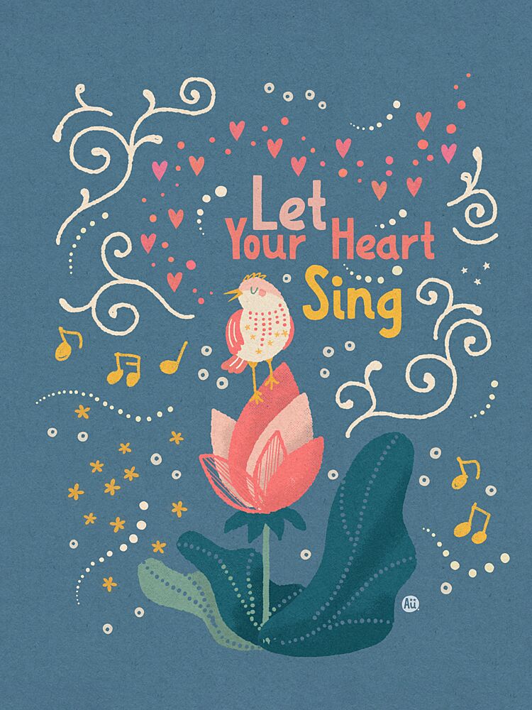 Let Your Heart Sing art print by Aia Ueno for $57.95 CAD