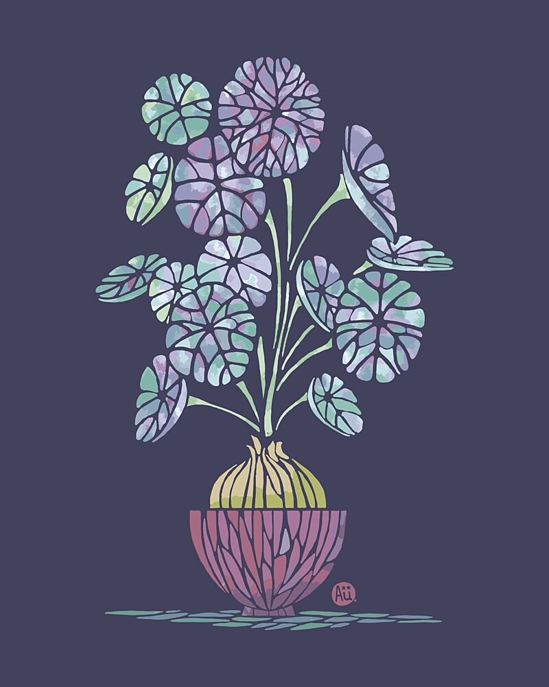 Stylized Pastel Plant art print by Aia Ueno for $57.95 CAD