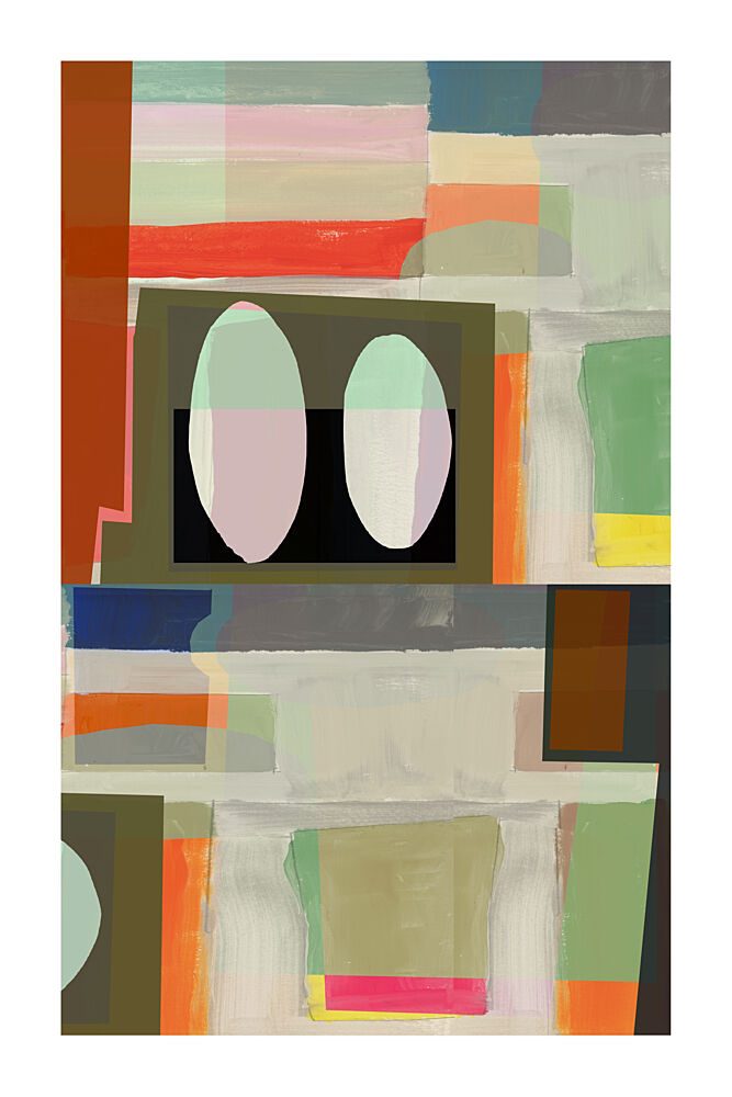 Muted Abstract Forms art print by Cartissi for $57.95 CAD