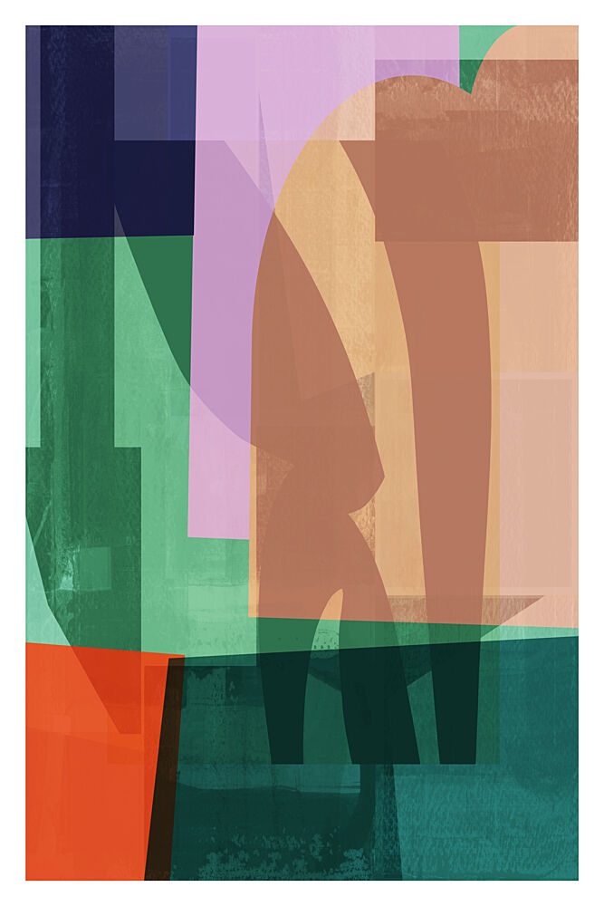 Abstract Color Block Layers art print by Cartissi for $57.95 CAD