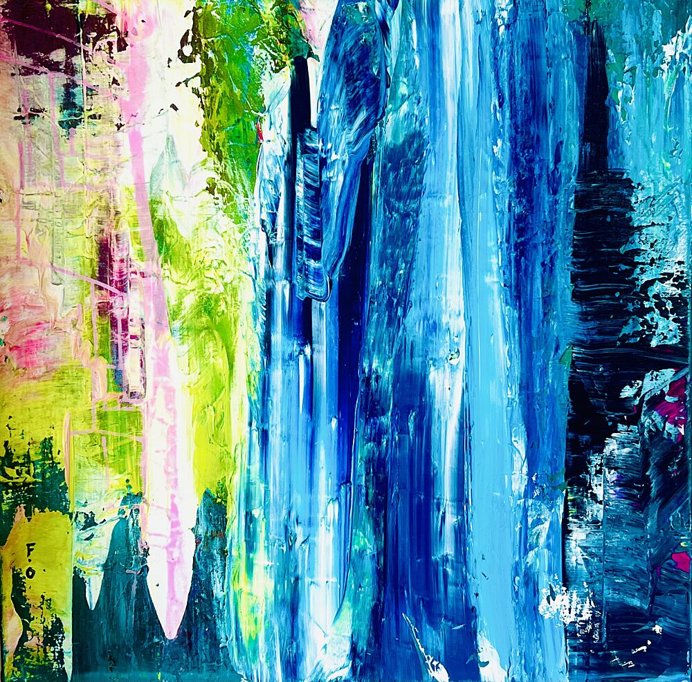 Vibrant Flowing Abstract art print by Fredrik Olsen for $57.95 CAD
