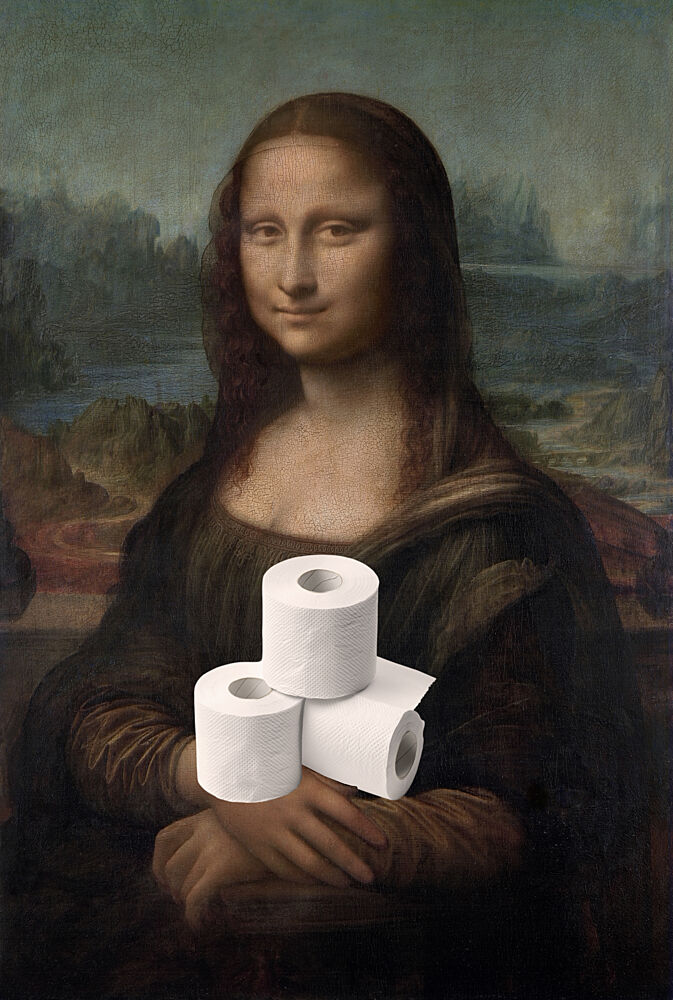 Mona Lisa Toilet Paper art print by The Art Concept for $57.95 CAD