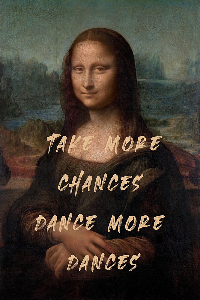Mona Lisa Dance Message art print by The Art Concept for $57.95 CAD