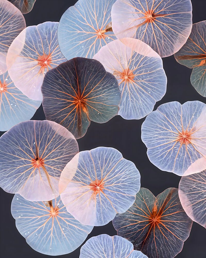 Ethereal Floating Leaves art print by Uma Gokhale for $57.95 CAD