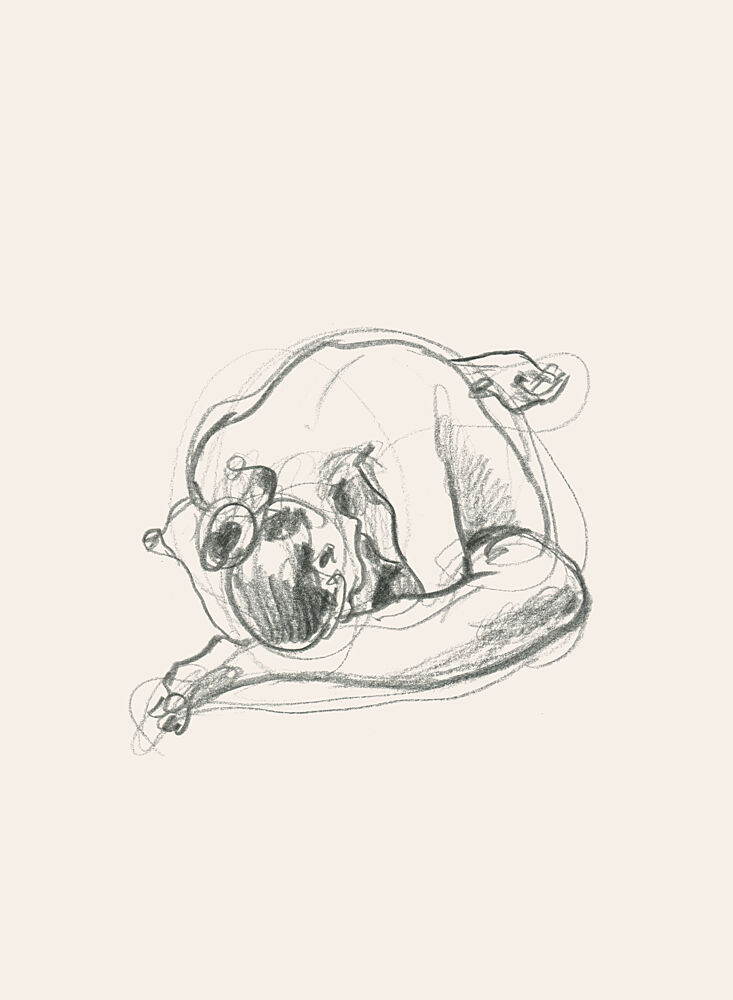 Quiet Curled Figure art print by Catalina Somolinos for $57.95 CAD
