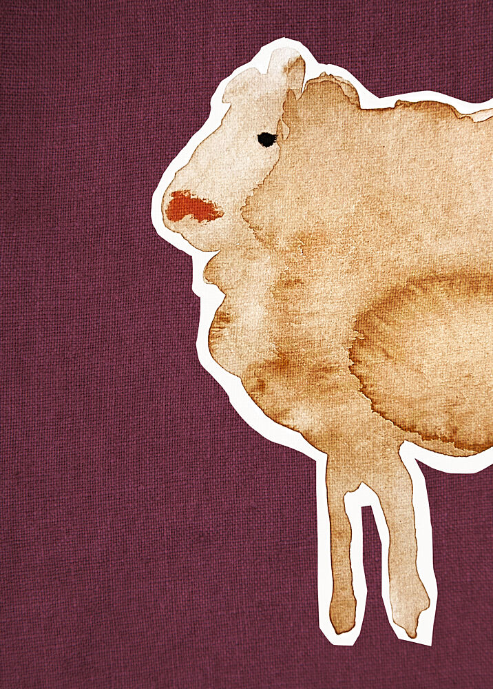 Sheep Maroon1 art print by Christina Misuro for $57.95 CAD